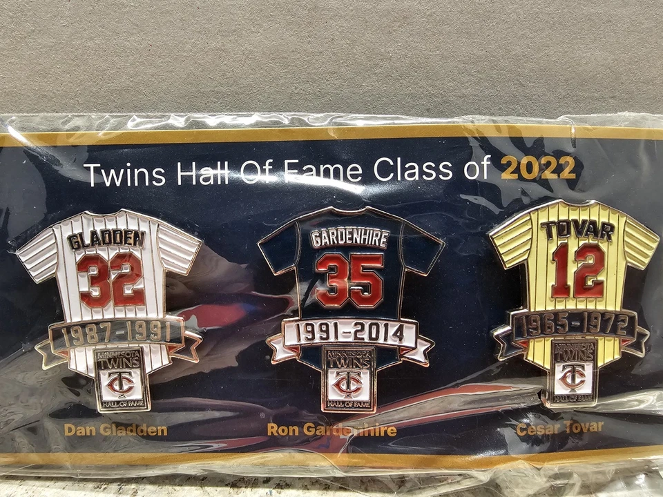 Gladden Gardenhire Tovar Minnesota Twins MLB 2022 Twins HOF Pins/Buttons NIP - Image 2 of 4