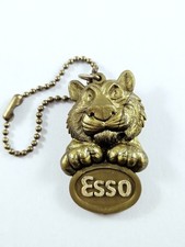 Keychain - ESSO 1960s - TIGER Mascot 2D Vintage Oil Stations Garages