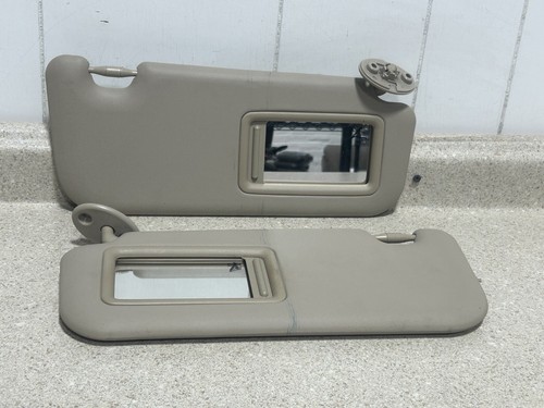 2014-2018 Toyota Corolla Sun Visor Driver/Passenger Shades Set Vinyl Beige OEM - Picture 2 of 3