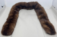 Real Mink Fur Collar with Pin Clips on Each End Approximately 40 inches Length