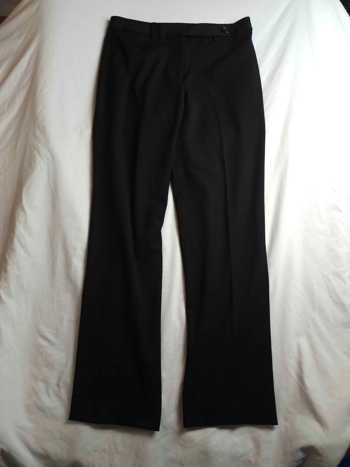 Talbots Dress Pants Womens Size 8 Black Stretch Trousers Flat Front Office