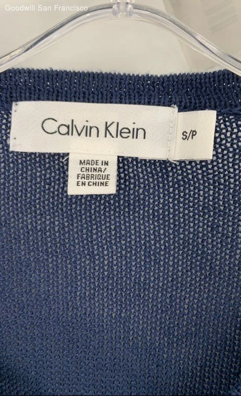 Calvin Klein Men's Blue V-Neck Sweater Size S/P Regular - Image 3 of 4