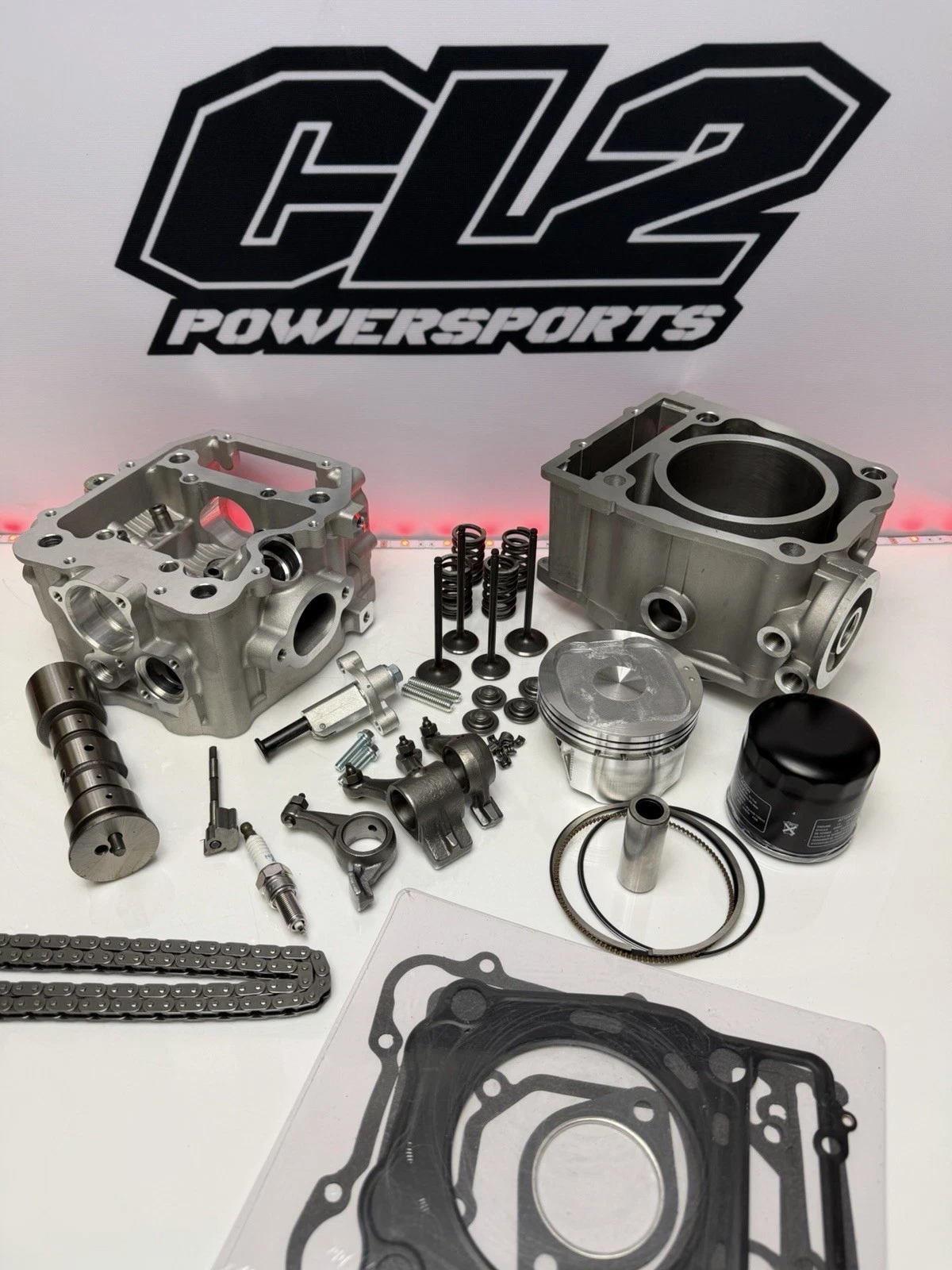 Polaris Scrambler 500 Rebuild Kit 1997-2013 - Cylinder Piston Head Valves Cam