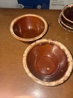 Set of 2 HULL BROWN DRIP 6" Mixing Bowls