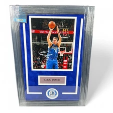 Luka Doncic Signed Photo 14x20" Framed Dallas Mavericks Autographed w/ COA