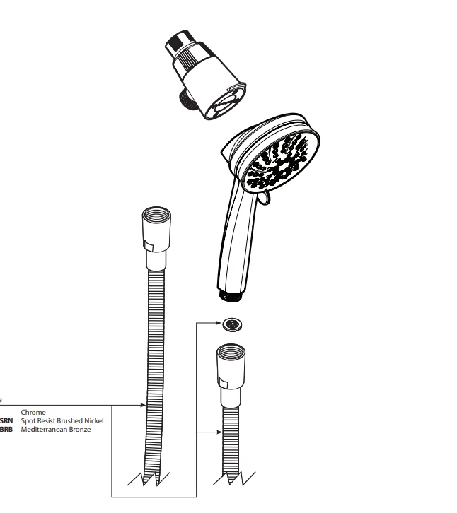 Moen 26000 Attract 6 Function 3.5" Handheld Showerhead w Magnetic System Chrome