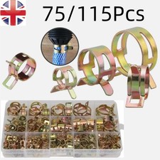 75Pcs 6-22mm Hose Spring Clamp / Plier Fuel/Water Pipe Air Tube Clips Fasteners