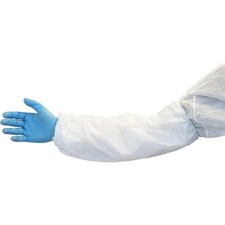 18" White Polyethylene Sleeves, 1000 pcs, Disposable Arm Protection RN 66741