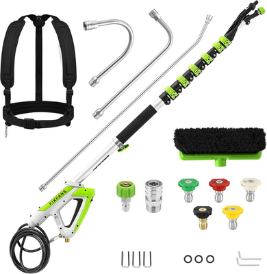 #ad 21 FT Telescoping Pressure Washer Wand with Brush 4000 PSI Telescopic Power Was $209.06
