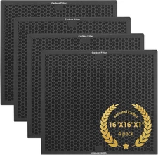 4 Pack- Air Scrubber Active Carbon Filter Compatible with Dri-Eaz, Mounto, Blued