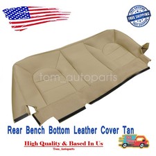 Rear Bench Bottom Leather Seat Cover Tan For 1999 2000 Ford F250 F350 Lariat