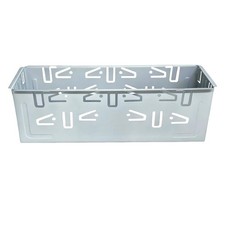 Autokemat Universal Single Din Stereo Radio Replacement Fitting Cage Silver