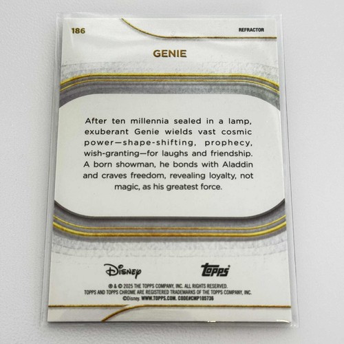 2025 Topps Chrome Disney Genie #186 Refractor - Bild 2 von 2