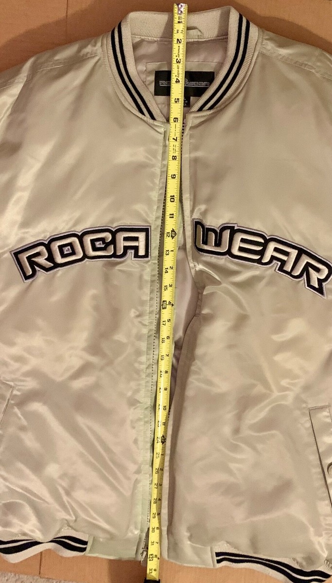 Rare New/Unworn w/Tags XL Rocawear 99 Bomber Baseball Jacket Ecru