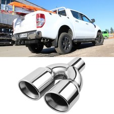 For Ford Ranger 2.0L 2.5" Dual Exhaust Quad Tips Double Wall Stainless Steel