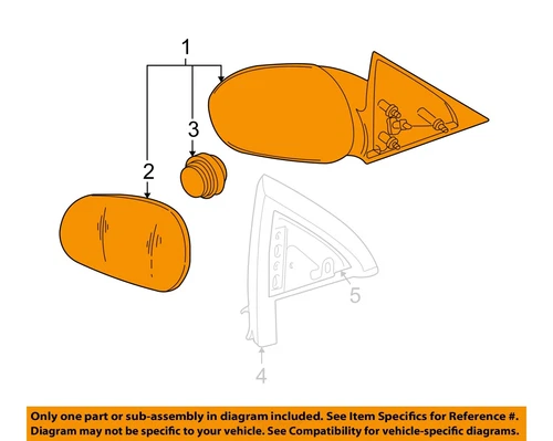 FORD OEM 05-09 Mustang Door Outside Mirrors-Mirror Assy 6R3Z17682AA