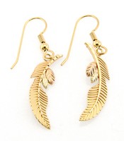 Coleman 10k Black Hills Gold Feather Earrings Coleman 10k Black Hills Gold Feather Earrings