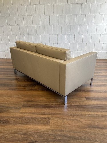Walter Knoll Foster 502 2-Sitzer Sofa Leder beige Design-Couch - Bild 4 von 9