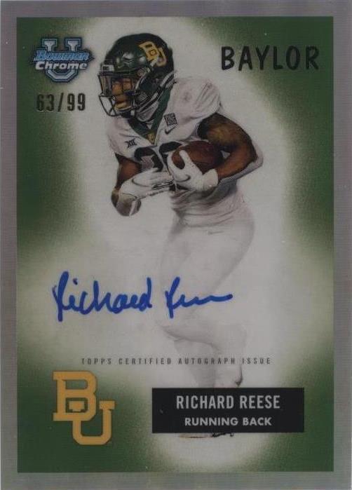 Cards Rich Rteese 2023 Bowman University Chrome - 1955 Bowman Football Autographs Richard ...