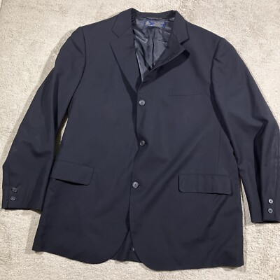 Brooks Brothers Makers Brooksease 100% Wool Suit Jacket Mens 46/41 