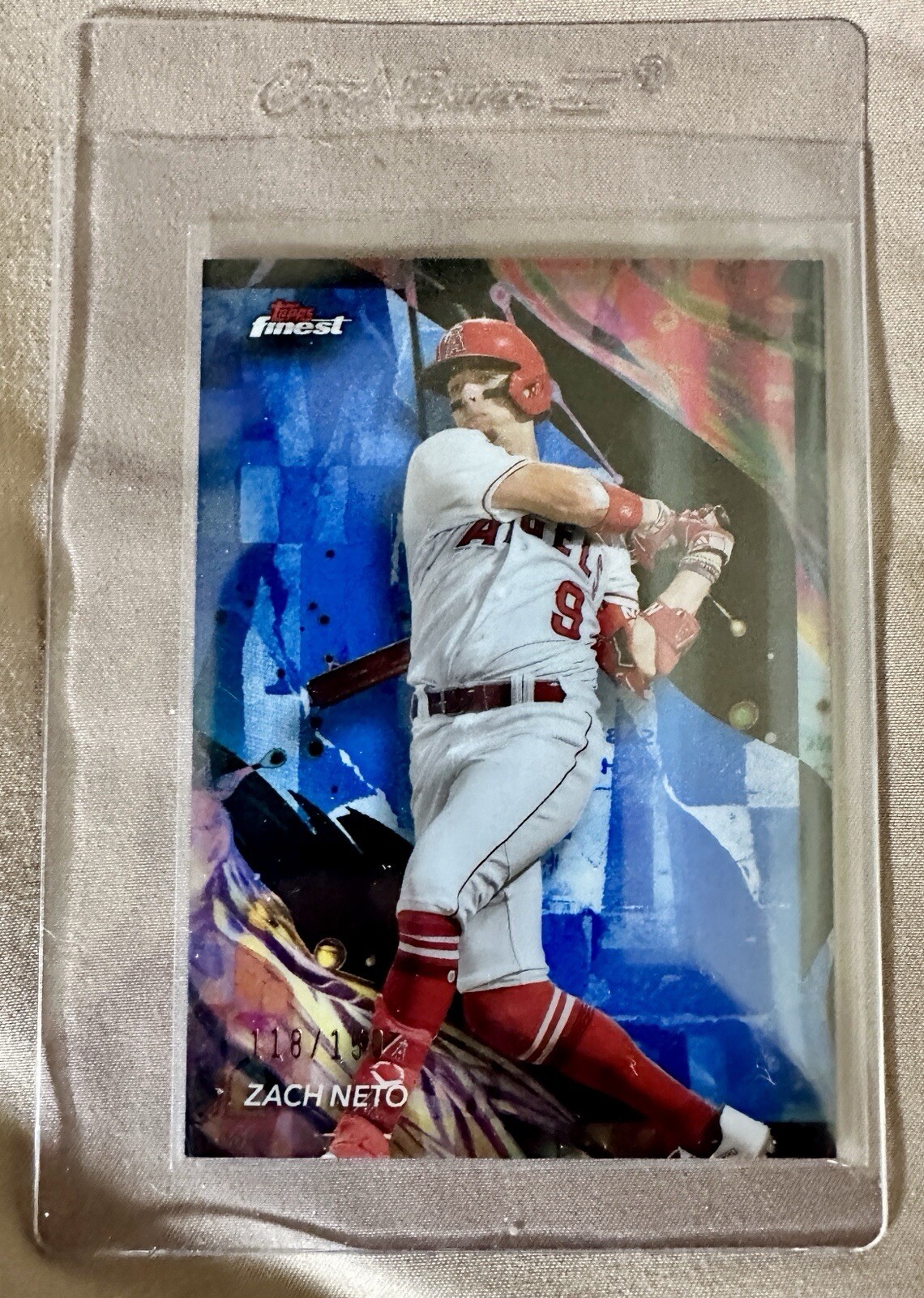 2024 Topps Finest - Uncommon Blue Refractor #137 Zach Neto /150