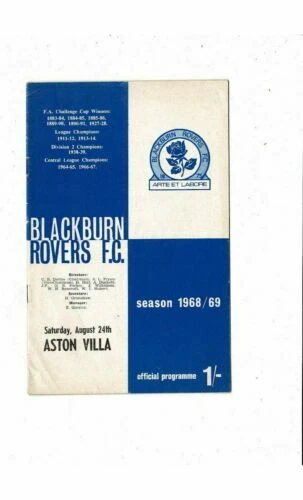Away Teams A-B Aston Villa Away Team Division 2 Football Programmes
