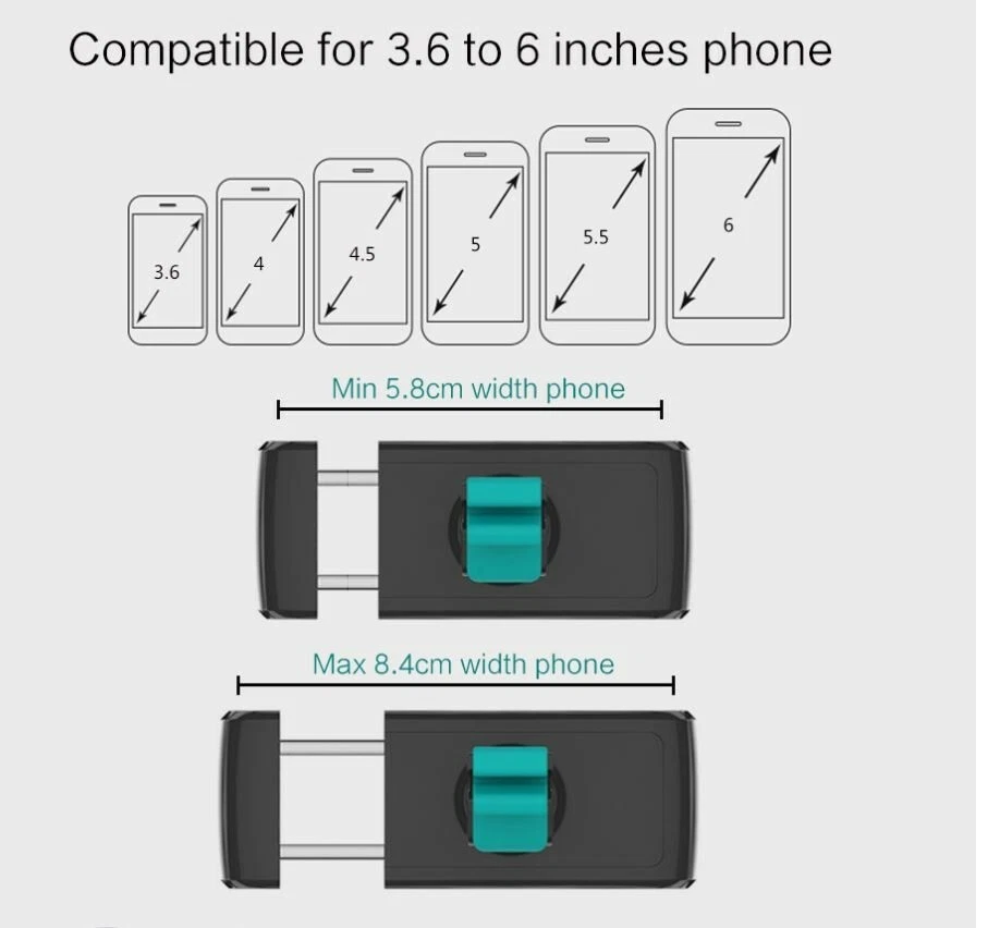 *Set of 2* Universal Cell  Air Vent C Mount Mini Adjustable Cradle 360 Rotating - Image 4 of 4