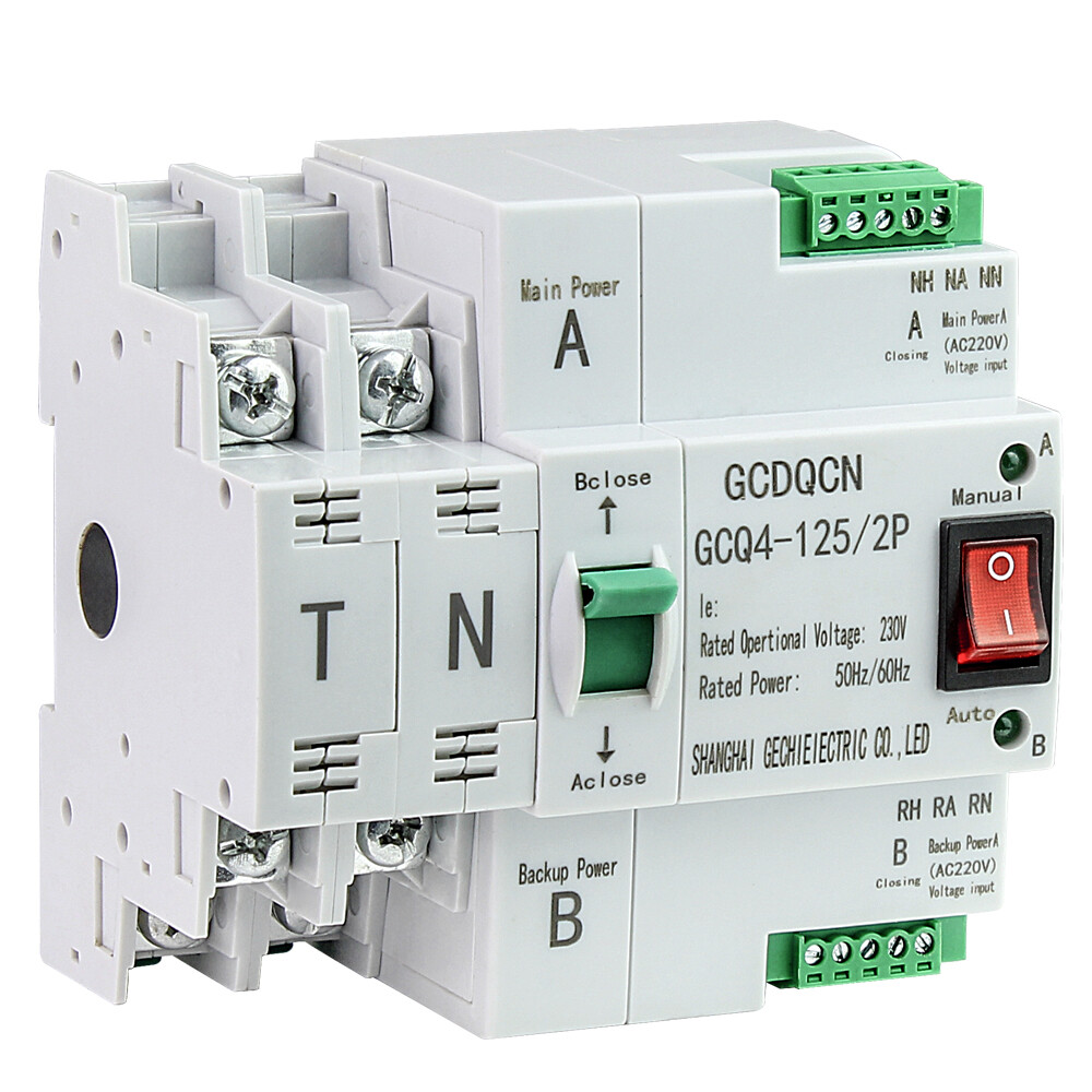 JONASC 220V 63A 2P Automatic Transfer Switch (ATS) - Dual Power Generator Changeover Switch, 50/60Hz