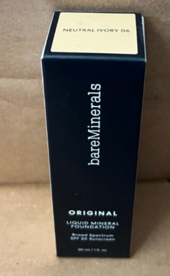 BARE MINERALS ORIGINAL LIQUID MINERAL FOUNDATION BROAD, NEUTRAL IVORY 06, 30 ML