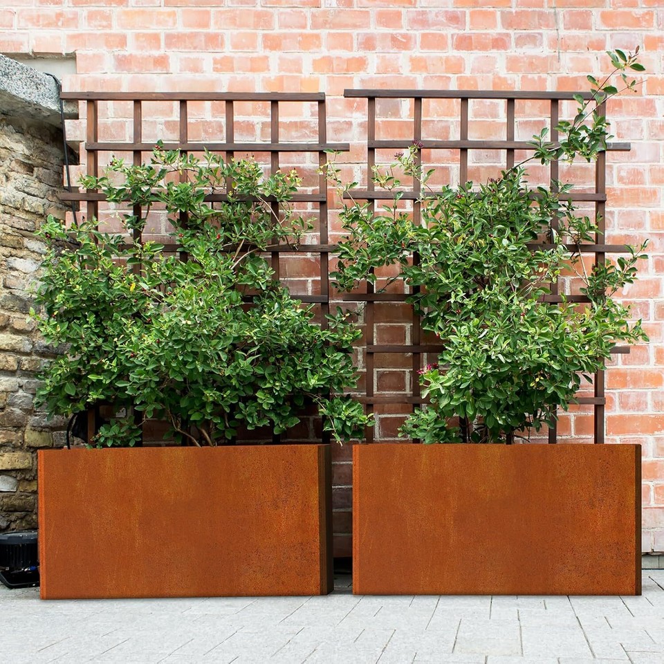 Corten Steel Planters Large Metal Garden Planter Box for Outdoor ...