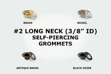 500 sets 2 grommets washers 1,000 pcs LONG NECK 3/8 hole size - 4 COLORS