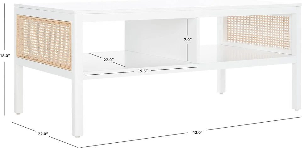 Mesa Home Collection COF5002, Blanca/Natural Foto 3 de 4