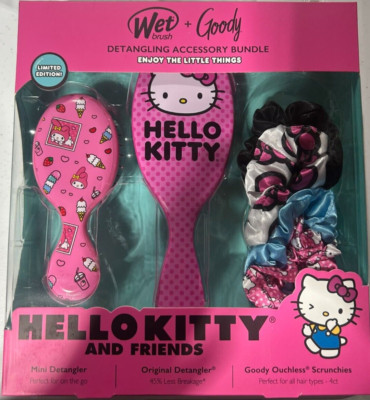 HELLO KITTY brush & scrunchie gift set Wet brush + goody detangling accessory