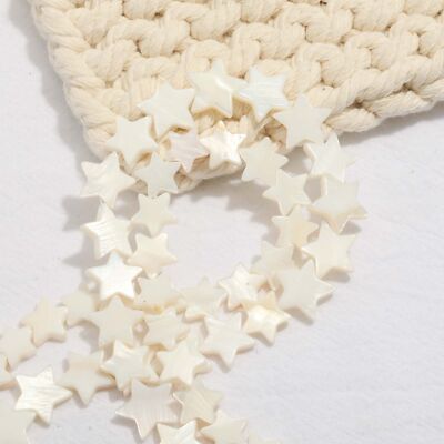 12mm Mother of Pearl Star Beads DIY Jewelry Making