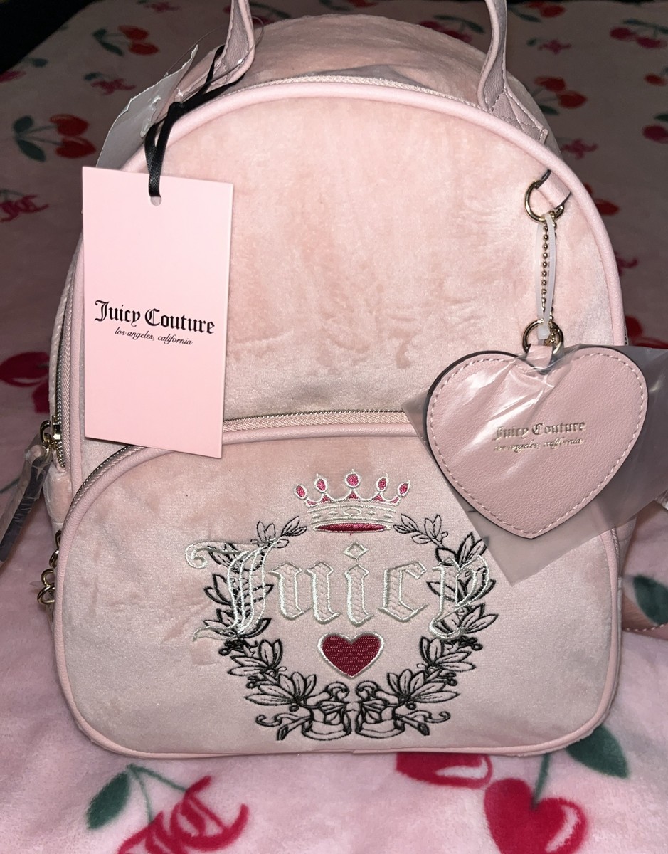 Juicy Couture Pink Diamond Velour Heritage Mini Backpack Juicy Couture Velour Pink Diamond Heritage Backpack  main image 4