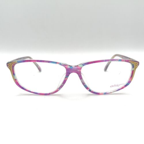 Atrio Brille Vintage Kunststoff 54/14 130 rosa bunt/gold transluzent