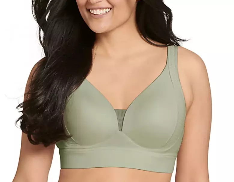 Jockey - Forever Fit Soft Touch Lace Molded Cup Bra - Willow Green