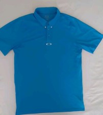 Oakley Polo Shirt Mens Size Large Blue Mens Performance Golfing Hydrolix