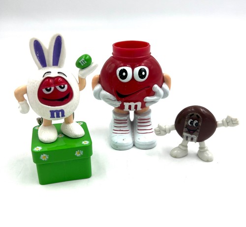 Set De 5 Figurines Miniatures M&M's En PVC - Personnages Bonbons Colorés - Nouveau Pour Collection
