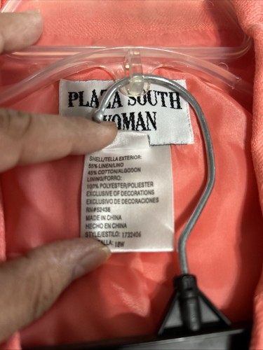 Conjunto Falda Plaza South Traje Bordado Talla Grande 18W Todo Forrado Mezcla Lino - Imagen 7 de 18