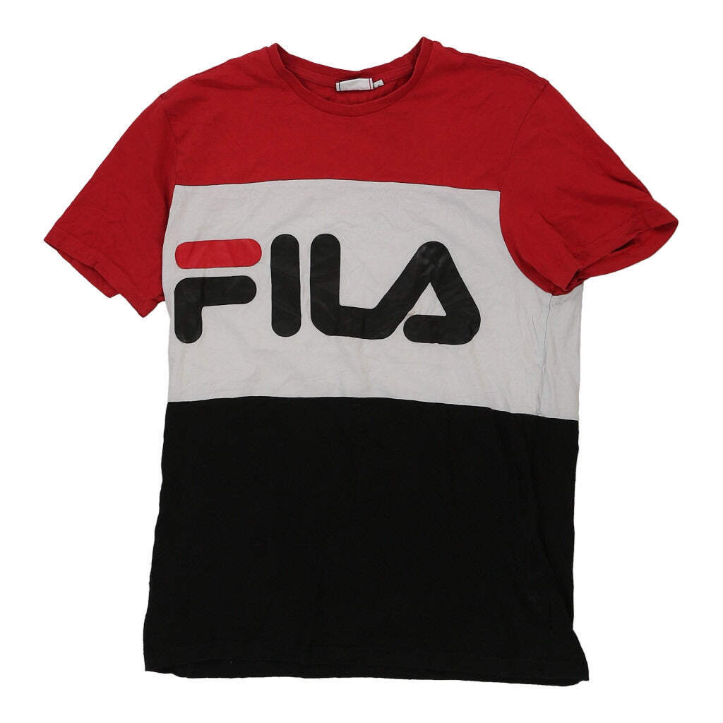T shirt Fila Spellout piccola cotone rosso