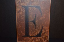 METAL WALL HANGING PLAQUE WITH LETTER E -NEW