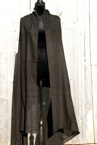 Manta de viaje de gran tamaño negro cachemira bufanda grande para damas envoltura pashmina - Imagen 2 de 9