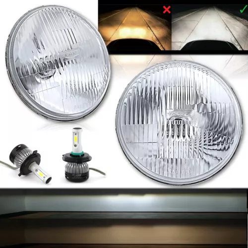 7" 24V 24-Volt 6024 Stock Lens Headlight LED 6K 26/40w Light Bulb Headlamp Pair - Bild 1 von 12