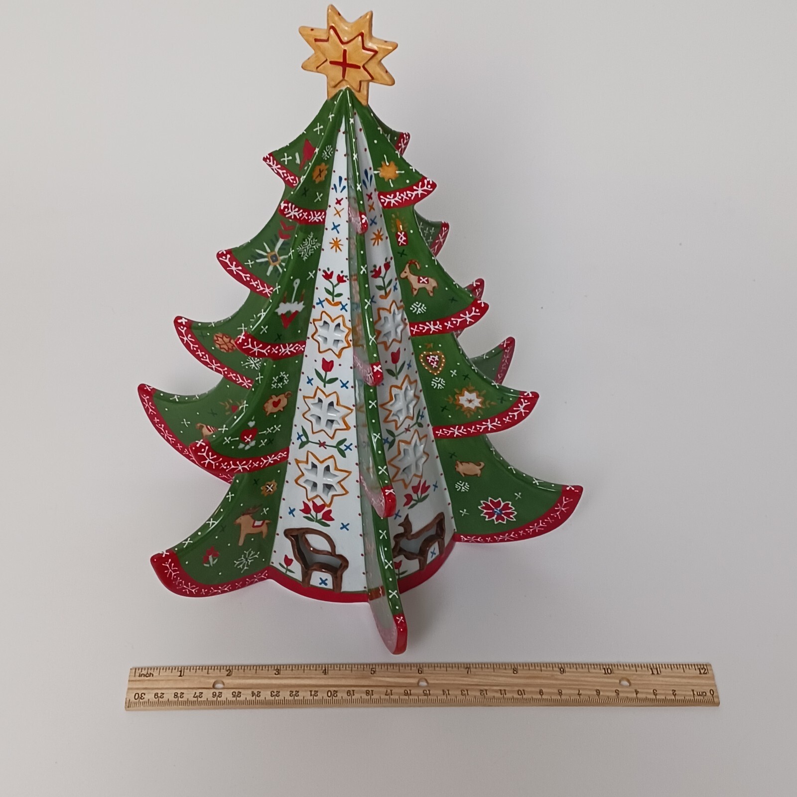 VILLEROY & BOCH Ceramic Christmas Tree Tea Candlelight SCANDINAVIAN