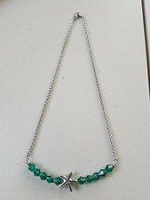 Stainless Steel Starfish And Glass bead Ocean Choker Necklace beach life new