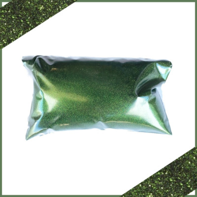 6oz (177ml) Dark Rich Green .004'' Metal Flake, Very Fine Pro Auto Paint Additive
