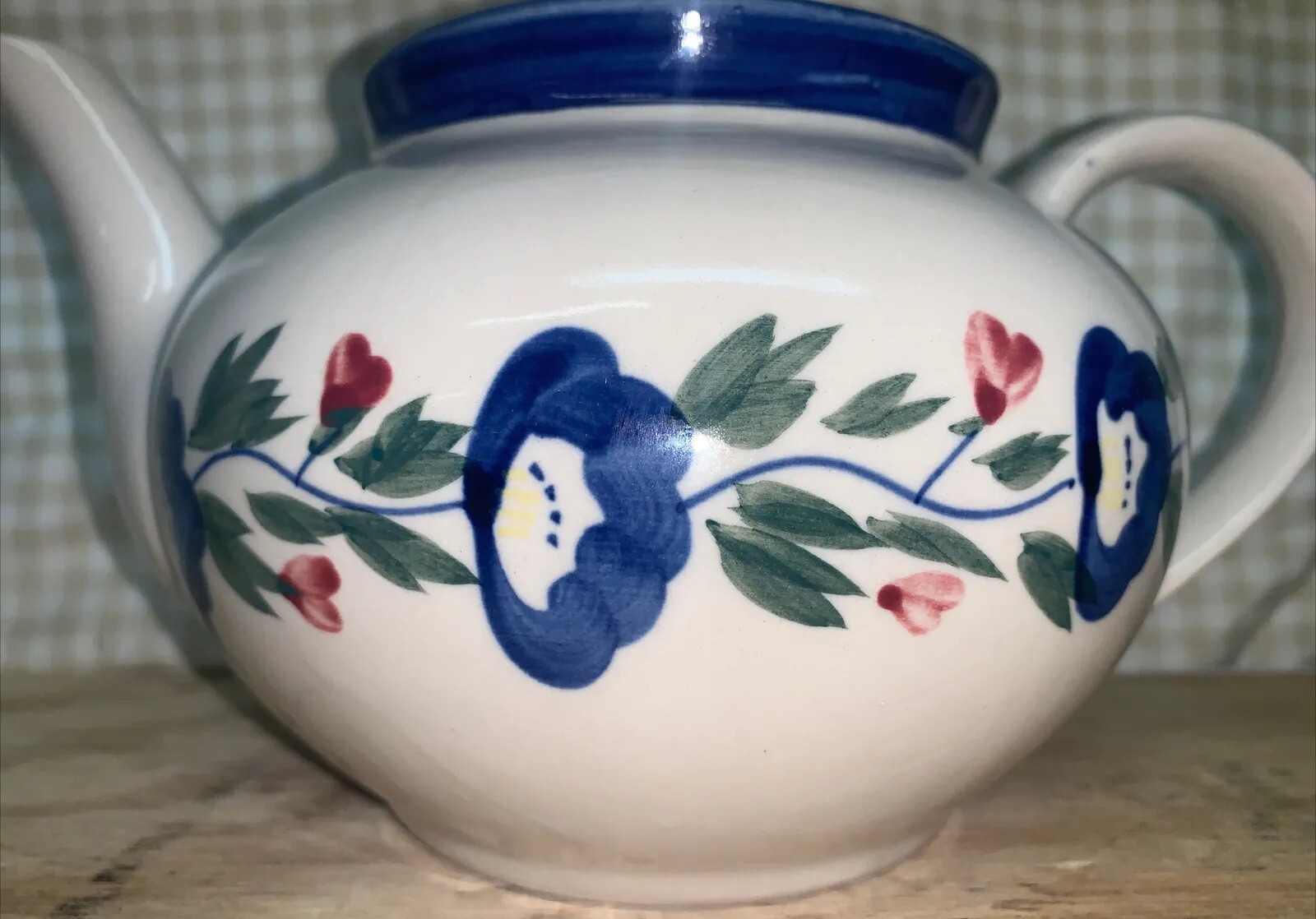 Hand Painted Floral Ceramic Teapot Artsy DesignPac Vintage