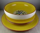 Stangl Blueberry - 2 Dinner + 2 Salad Plates - Serving Bowl + 6 Saucers (2 Diff)
