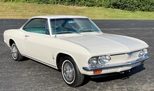 1966 Chevrolet Corvair Monza Coupe  white | 24x36 inch POSTER | vintage classic